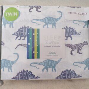 Dinosaurs Twin Bed Sheet Set Soft Microfiber Bedding NEW